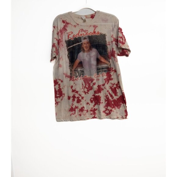 Rednecks Red Letters Red Dirt Graphic Tee Tie-Dye Design Unisex Size L - Picture 1 of 8
